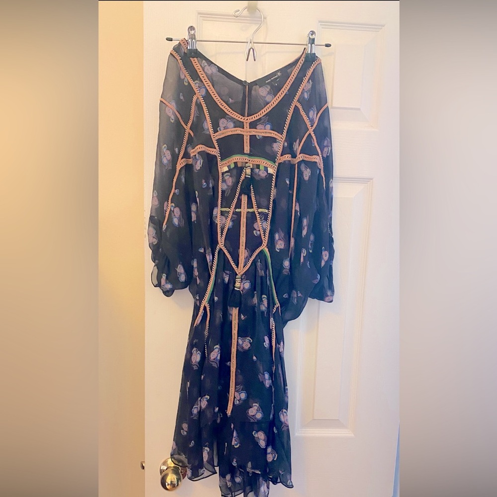 Isabel Marant Boho Chic Silk Embroidered Dress